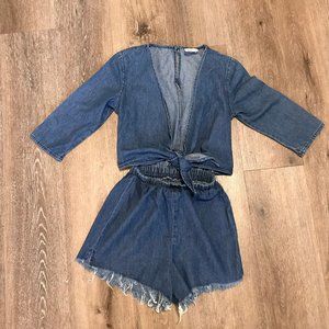 ASOS Denim  Short Jumpsuit